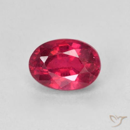 1,45 quilates de rubi lapidação oval, 7,1 x 5,1 mm de Madagascar, Photo A