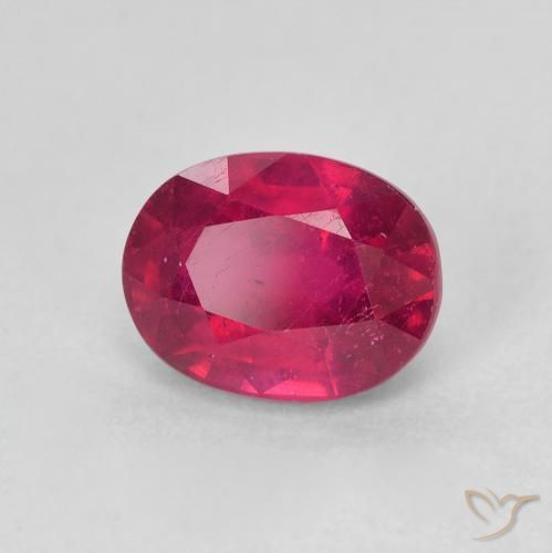 2.00ct Natural Medium Dark-Red Rubi, oval, VS