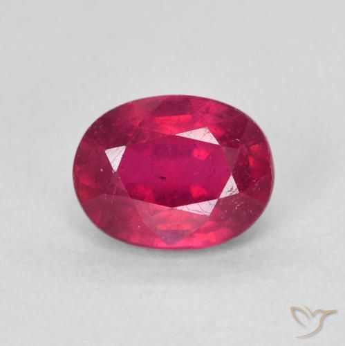Rubi Medium Dark-Red Natural 2.00ct, oval, VS