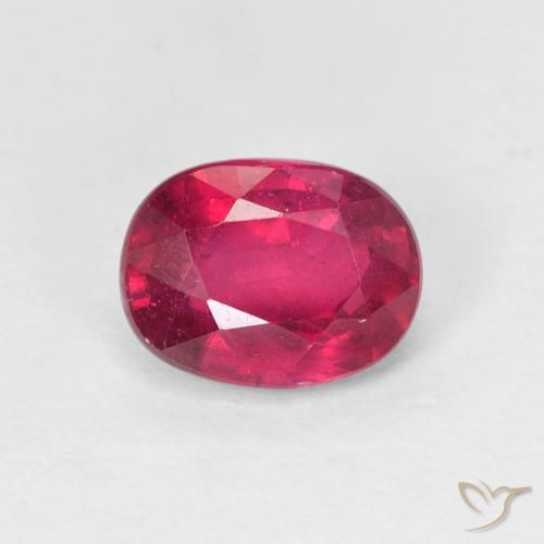 1.85ct Natural Medium Dark-Red Rubi, oval, VS