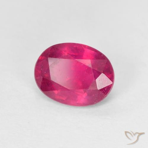 Rubi Luz vermelha Natural 1.54ct, oval, VS