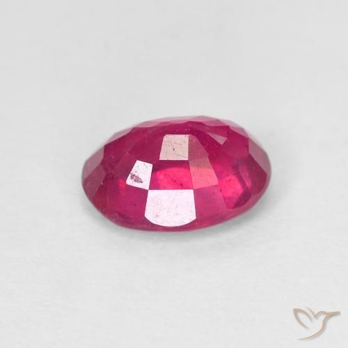 Rubi Luz vermelha Natural 1.54ct, oval, VS