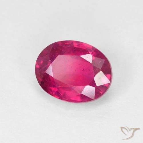 Rubi Luz vermelha Natural 1.60ct, oval, VS
