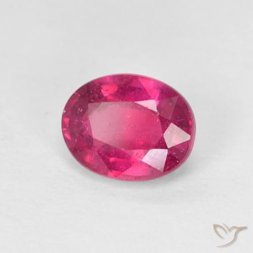 Rubi Luz vermelha Natural 1.56ct, oval, VS