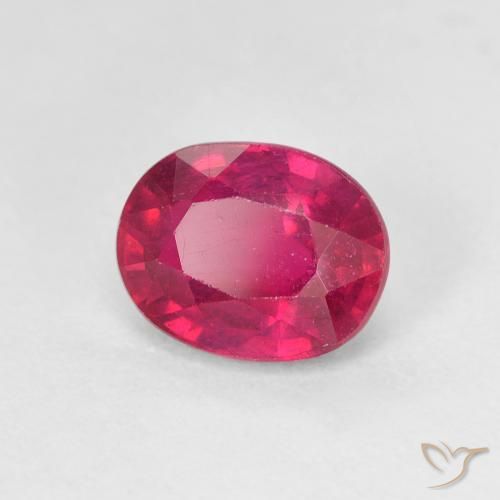 Rubi Luz vermelha Natural 1.86ct, oval, VS