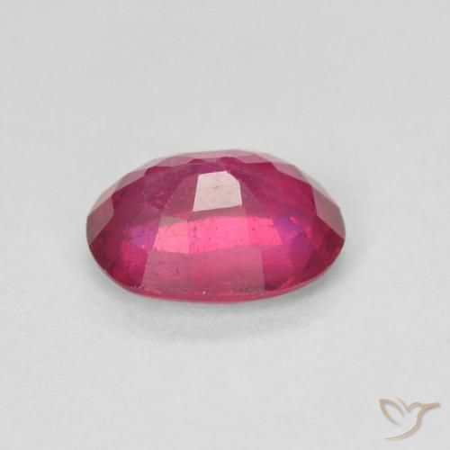 Rubi Luz vermelha Natural 1.57ct, oval, VS-SI