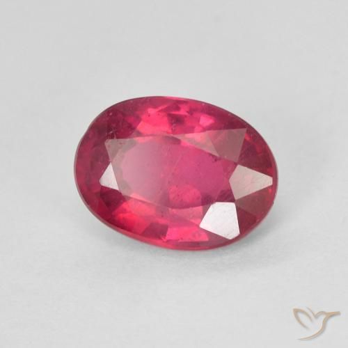 Rubi Luz vermelha Natural 1.73ct, oval, VS-SI