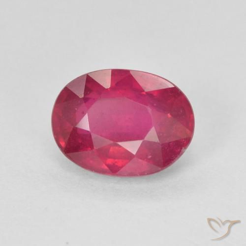 Rubi Luz vermelha Natural 1.84ct, oval, VS-SI