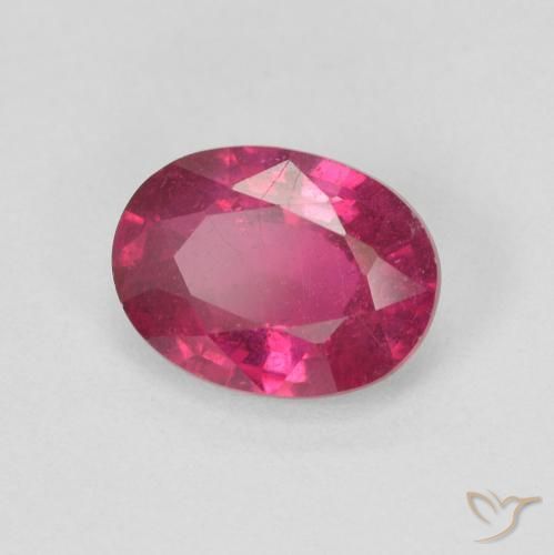 Rubi Luz vermelha Natural 1.65ct, oval, VS-SI