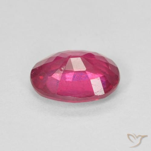 Rubi Luz vermelha Natural 1.65ct, oval, VS-SI