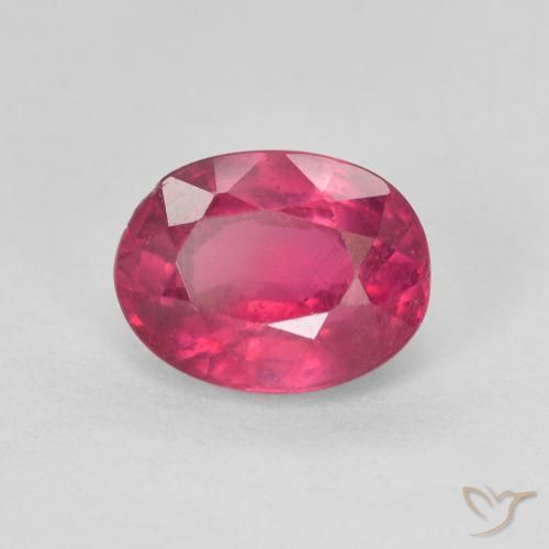 Rubi Luz vermelha Natural 1.86ct, oval, VS-SI