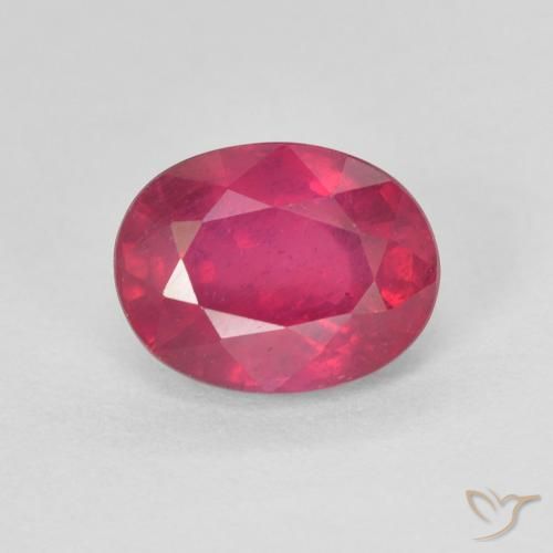 1.98ct Natural Luz vermelha Rubi, oval, VS