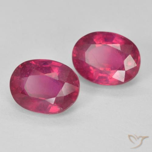 Pedras preciosas de Rubi Luz vermelha natural de 3.56 ct, oval, VS
