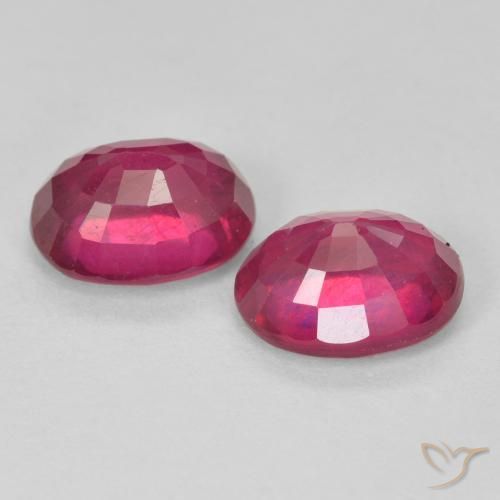 Pedras preciosas de Rubi Luz vermelha natural de 3.56 ct, oval, VS