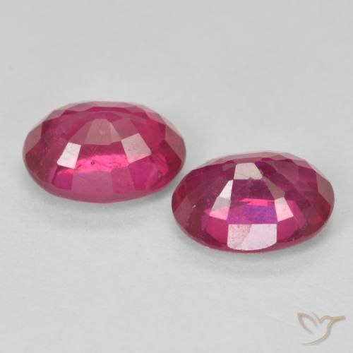 Pedras preciosas de Rubi Luz vermelha natural de 3.44 ct, oval, VS