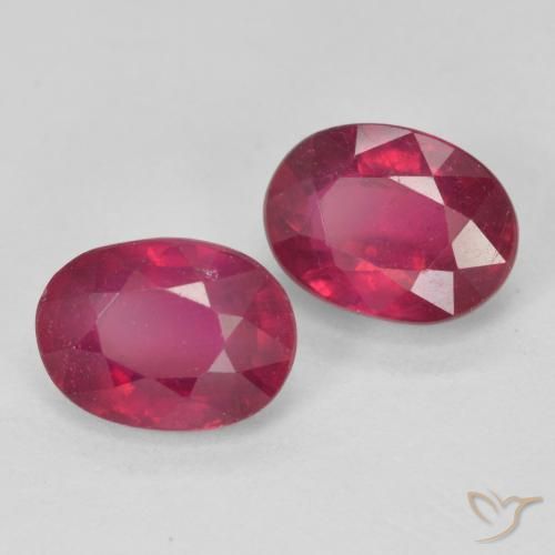Pedras preciosas de Rubi Medium Dark-Red natural de 3.53 ct, oval, VS
