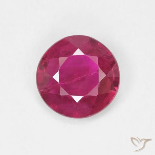 0.69ct Natural Luz vermelha Rubi, Redondo, VS