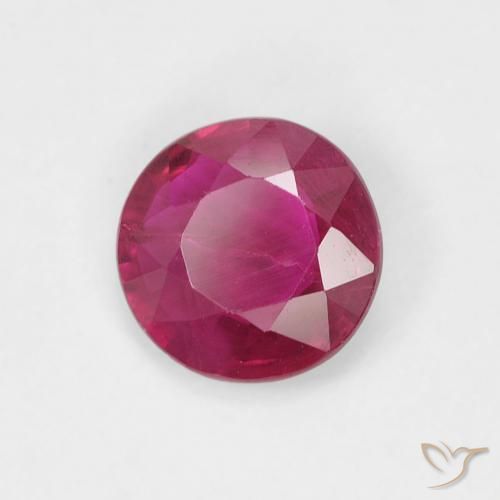 Rubi Luz vermelha Natural 0.69ct, Redondo, VS