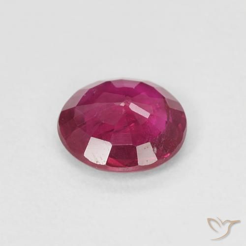 Rubi Luz vermelha Natural 0.69ct, Redondo, VS