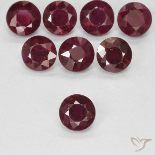 0.31ct Natural Vermelho escuro Rubi, Redondo, VS