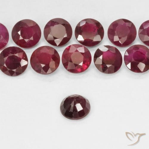Rubi Vermelho escuro Natural 0.29ct, Redondo, VS
