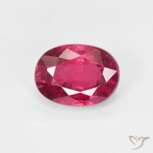 1.32ct Natural Medium Dark-Red Rubi, oval, VS