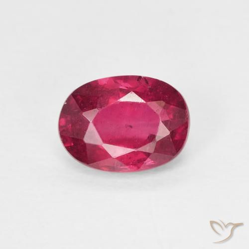 1.08ct Natural Medium Dark-Red Rubi, oval, VS