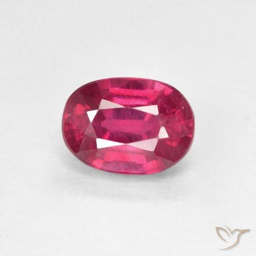 1.30ct Natural Luz vermelha Rubi, oval, VS