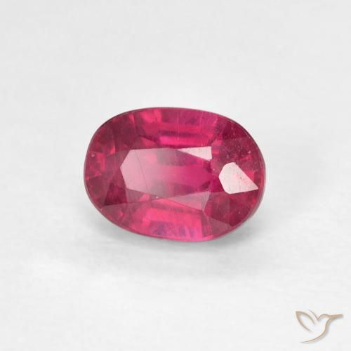 Rubi Luz vermelha Natural 1.30ct, oval, VS