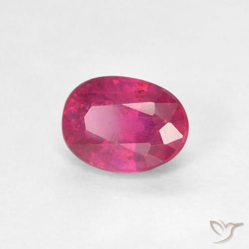 Rubi Luz vermelha Natural 1.10ct, oval, VS