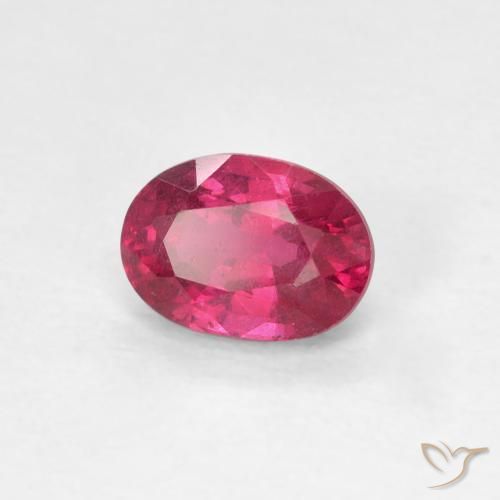 Rubi Vermelho rosado Natural 1.10ct, oval, VS