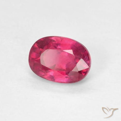 Rubi Luz vermelha Natural 1.09ct, oval, VS