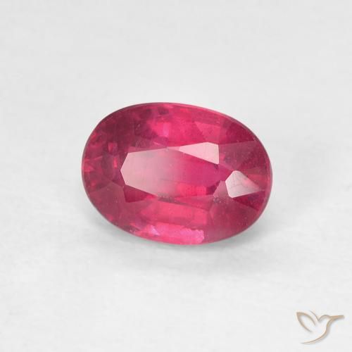 Rubi Rosa Avermelhado Profundo Natural 1.29ct, oval, VS