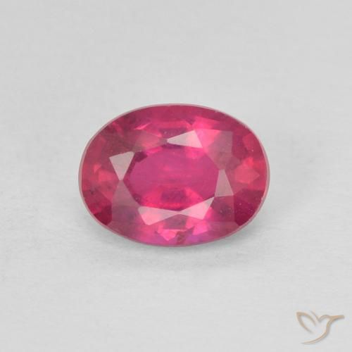 1.14ct Natural Luz vermelha Rubi, oval, VS, Photo A