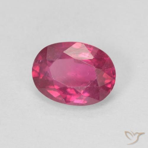 Rubi Luz vermelha Natural 1.09ct, oval, VS