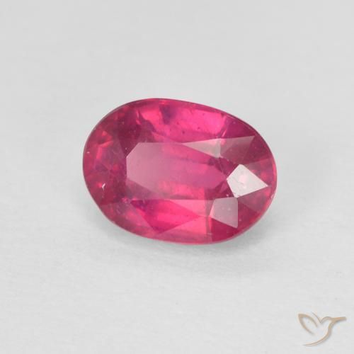 Rubi Luz vermelha Natural 1.21ct, oval, VS