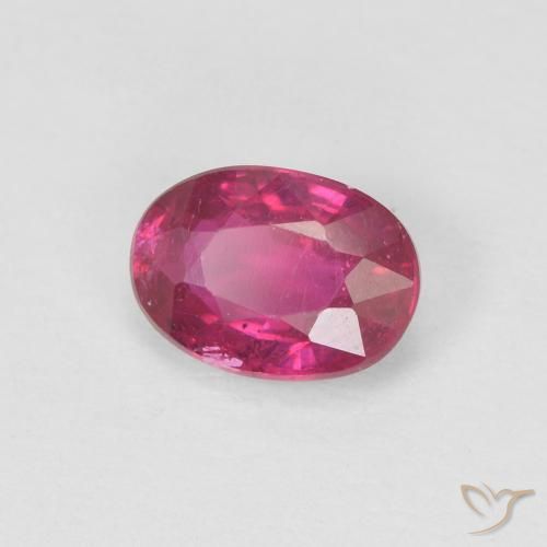 Rubi Luz vermelha Natural 0.99ct, oval, VS-SI