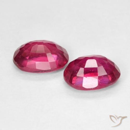 Pedras preciosas de Rubi Vermelho rosado natural de 2.31 ct, oval, VS