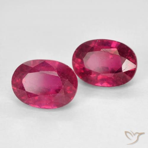 Pedras preciosas de Rubi Rosa Avermelhado Profundo natural de 2.75 ct, oval, VS