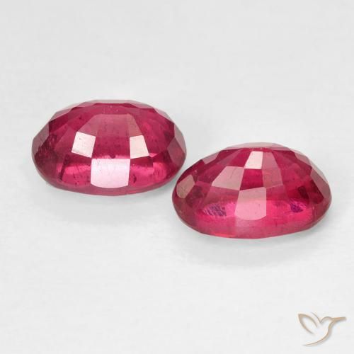 Pedras preciosas de Rubi Rosa Avermelhado Profundo natural de 2.72 ct, oval, VS