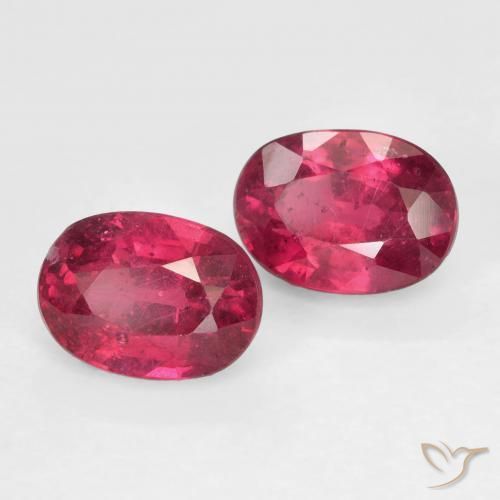 Pedras preciosas de Rubi Vermelho rosado natural de 2.82 ct, oval, VS