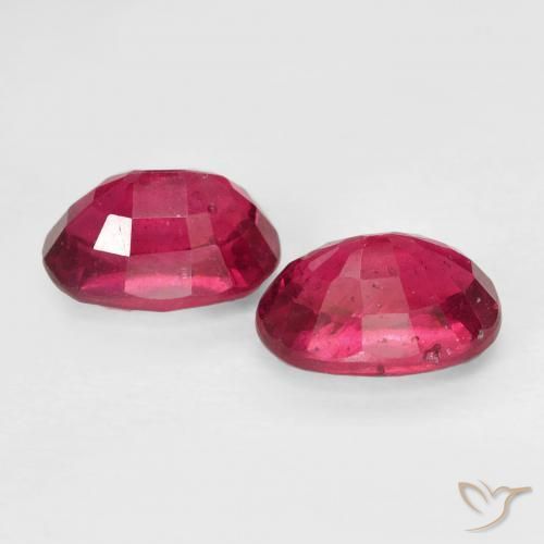 Pedras preciosas de Rubi Vermelho rosado natural de 2.82 ct, oval, VS
