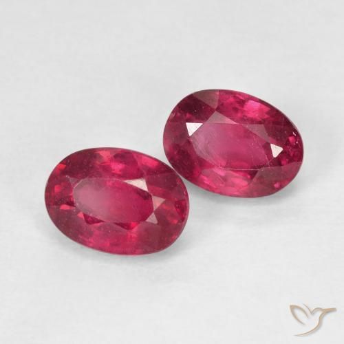 Pedras preciosas de Rubi Rosa Avermelhado Profundo natural de 2.76 ct, oval, VS