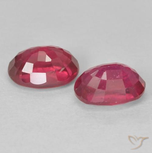 Pedras preciosas de Rubi Luz vermelha natural de 2.54 ct, oval, VS