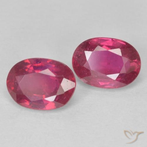 Pedras preciosas de Rubi Luz vermelha natural de 2.23 ct, oval, VS