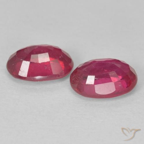 Pedras preciosas de Rubi Luz vermelha natural de 2.23 ct, oval, VS
