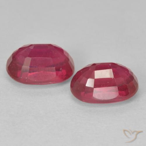 Pedras preciosas de Rubi Medium Dark-Red natural de 2.68 ct, oval, VS