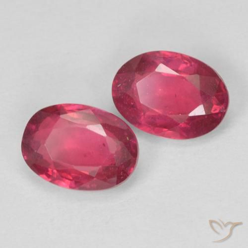 Pedras preciosas de Rubi Rosa Avermelhado Profundo natural de 2.05 ct, oval, VS