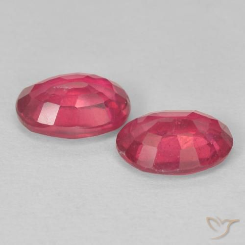 Pedras preciosas de Rubi Rosa Avermelhado Profundo natural de 2.05 ct, oval, VS