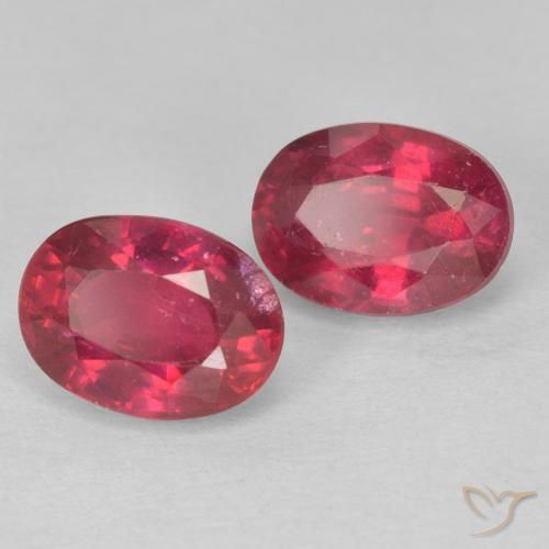 Pedras preciosas de Rubi Medium Dark-Red natural de 2.62 ct, oval, VS